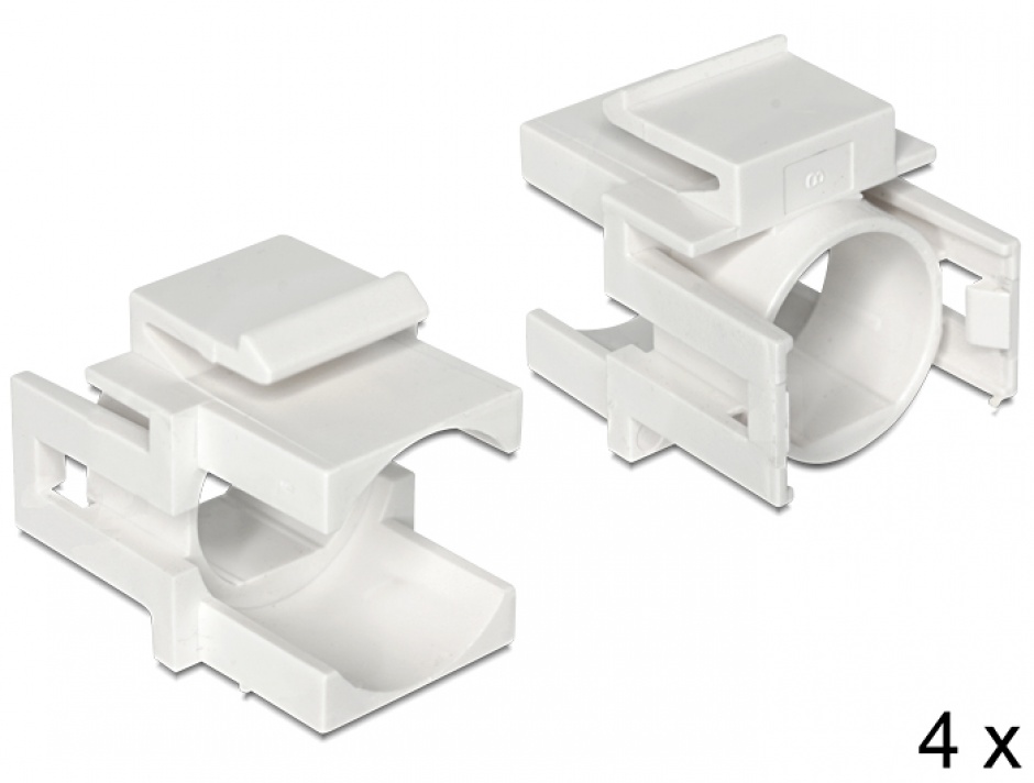 Imagine Carcasa Keystone alba cu insertie "D" 4 buc, Delock 86315