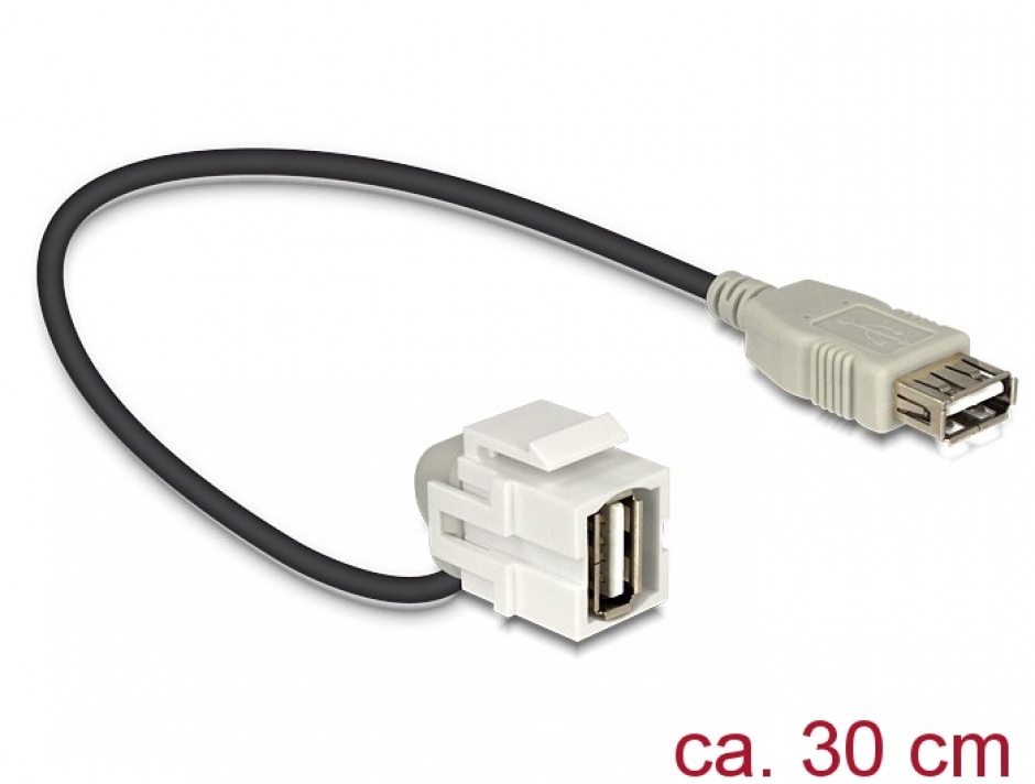 Imagine Modul Keystone USB 2.0-A 110 grade mama, Delock 86327