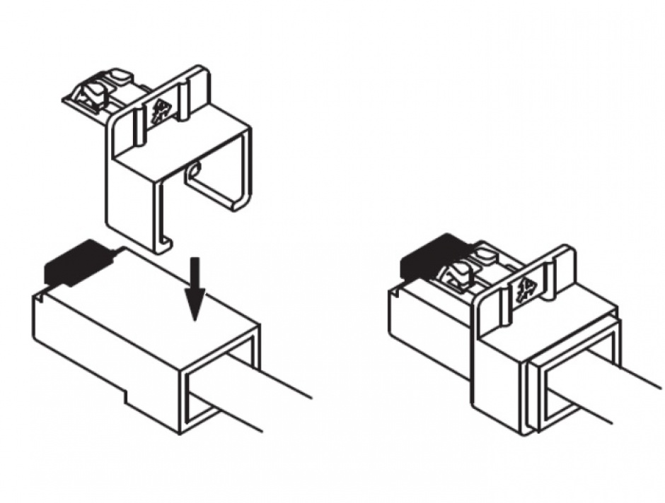 Imagine Set 20 buc clips securizare mufa RJ45, Delock 86406