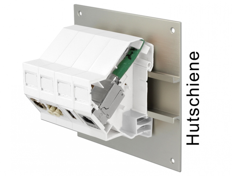 Imagine Carcasa Keystone pentru montare DIN rail 180 grade, Delock 86414