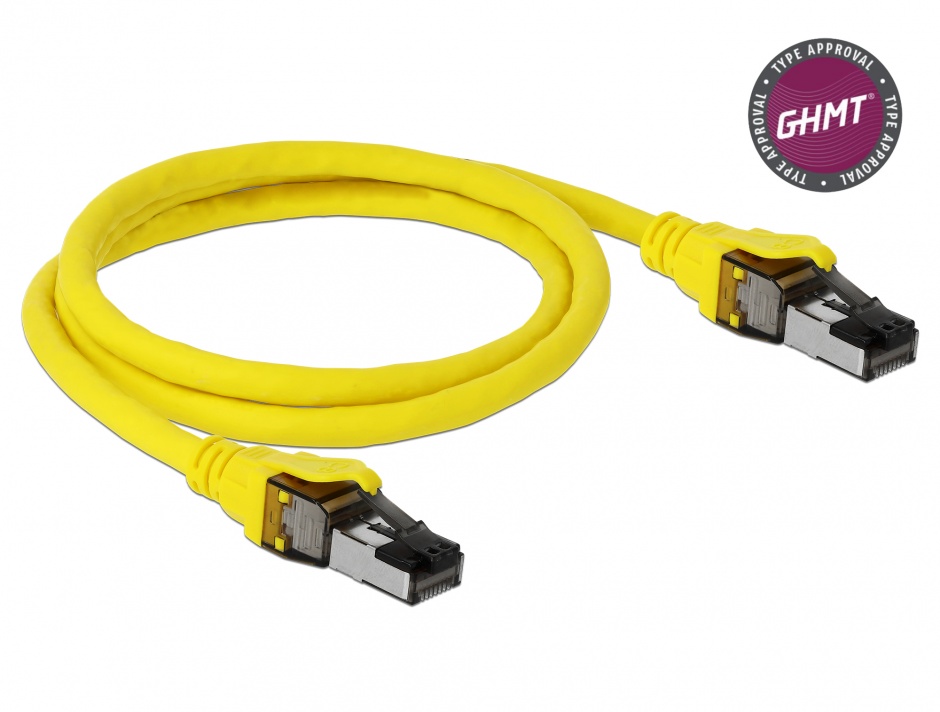 Imagine Cablu de retea RJ45 Cat.8.1 S/FTP 1m, Delock 86581