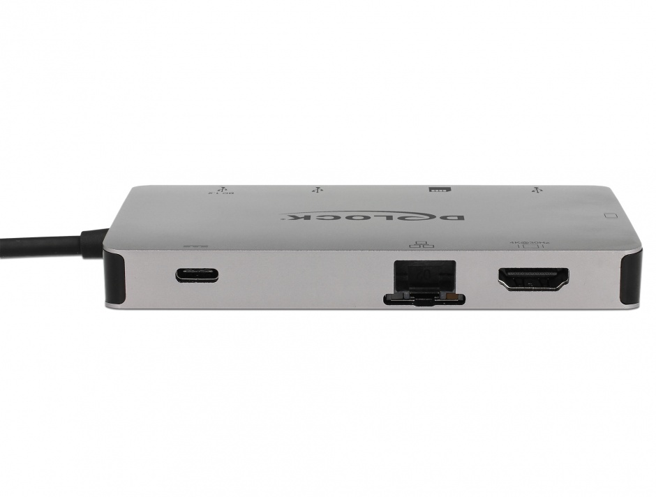 Imagine Docking Station USB-C la HDMI 4K / VGA / USB 3.1 / SD / LAN / PD 3.0, Delock 87735