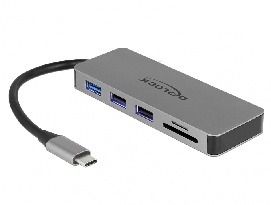Imagine Docking Station pentru dispozitive mobile USB-C la HDMI 4K, 1 x USB 3.0-A, 2 x USB 2.0-A, SD, PD 2.0