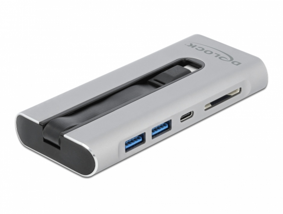 Imagine Docking Station USB-C la HDMI 4K@60Hz / USB 3.2 / SD / LAN / PD 3.0, Delock 87749