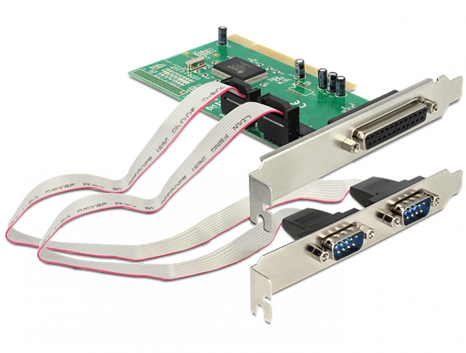 Imagine PCI cu 2 x Serial RS232, 1 x paralel DB25, Delock 89004