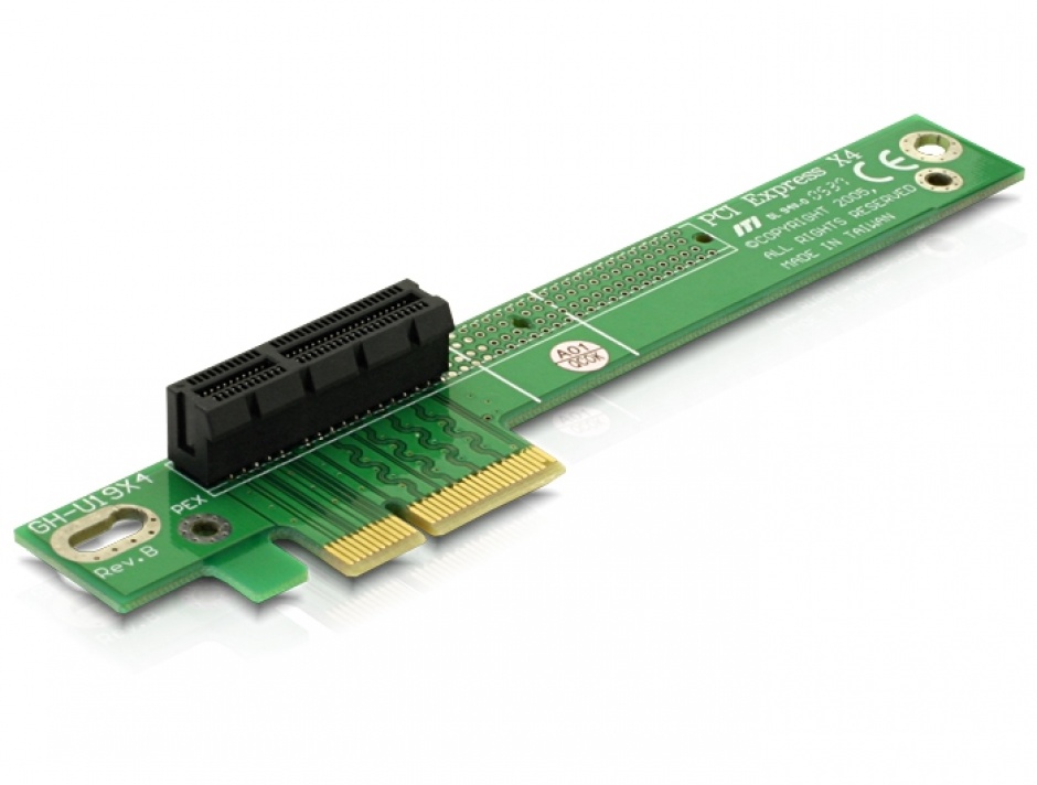 Imagine Riser card PCI Express x4 unghi 90 grade insertie stanga, Delock 89103