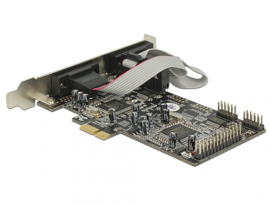Imagine PCI Express 4 X Serial RS232 + 1 X paralel DB25, Delock 89177