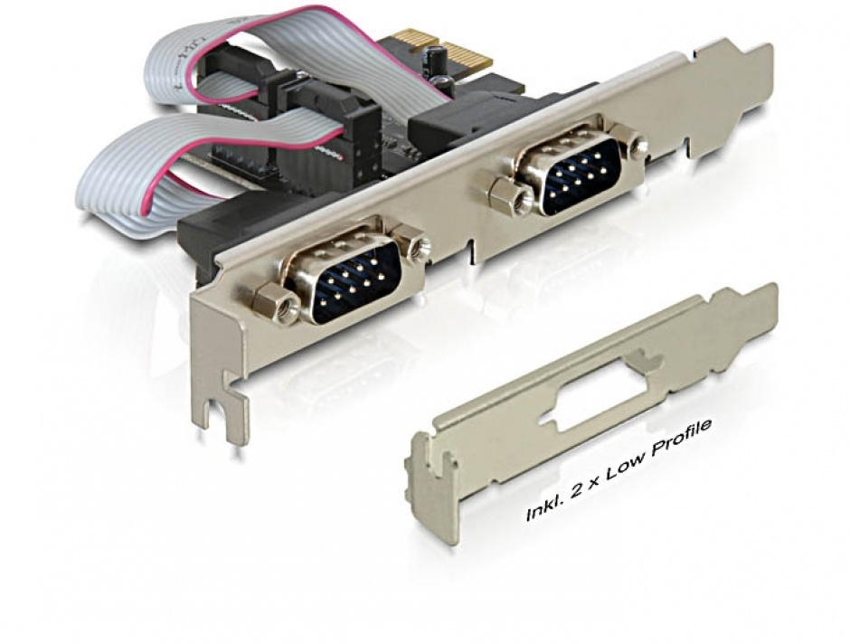 Imagine PCI Express la 2 x Serial RS232, Delock 89220