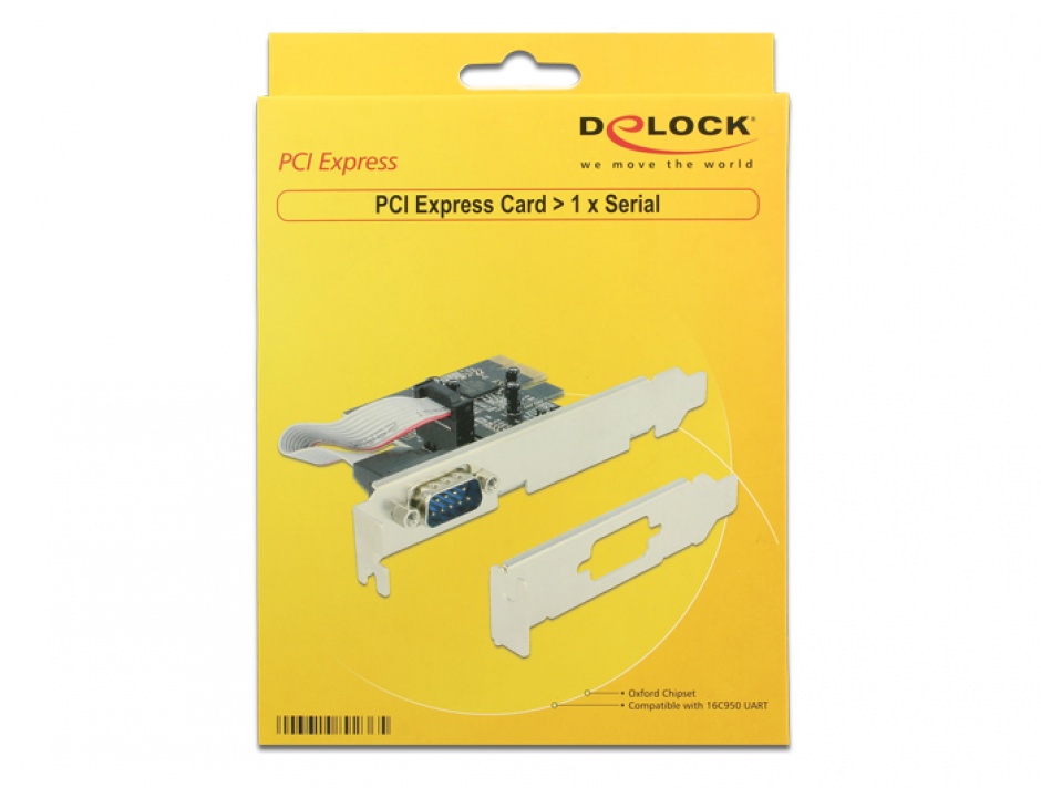 Imagine PCI Express la 1 port serial RS232, Delock 89236