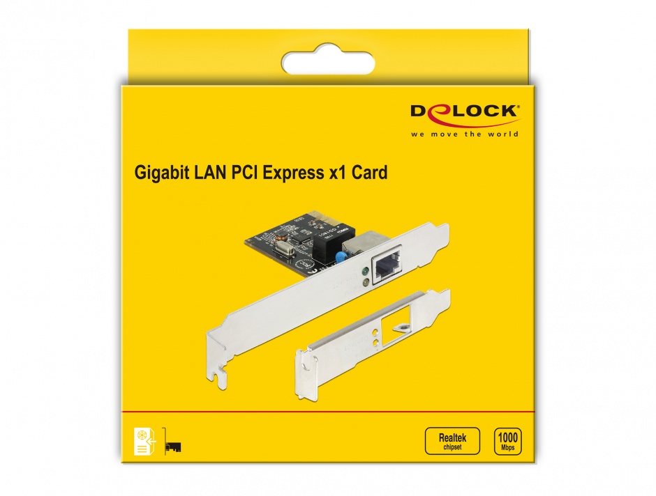 Imagine Placa PCI Express Card la 1 x Gigabit LAN, Delock 89357