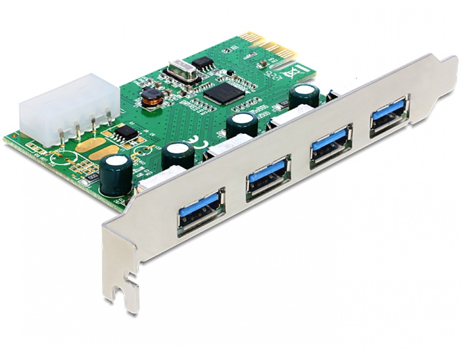 Imagine PCI Express cu 4 porturi externe USB 3.0, Delock 89363