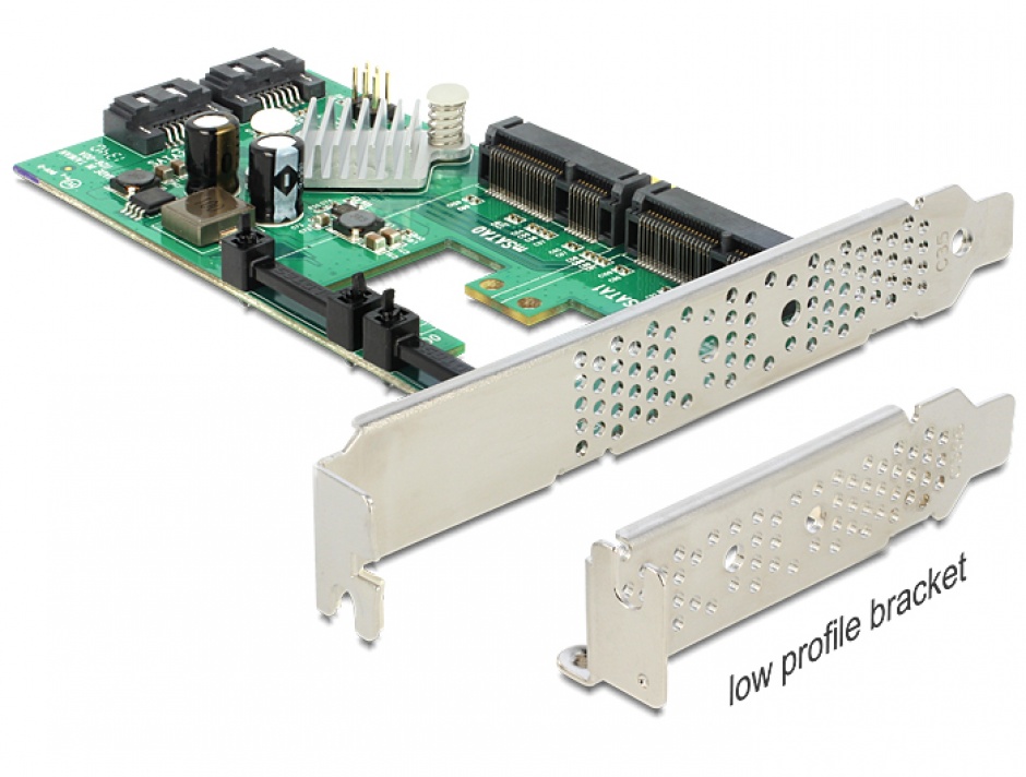 Imagine PCI Express cu 2x SATA 6 Gb/s Hybrid + 2x mSATA, Delock 89372