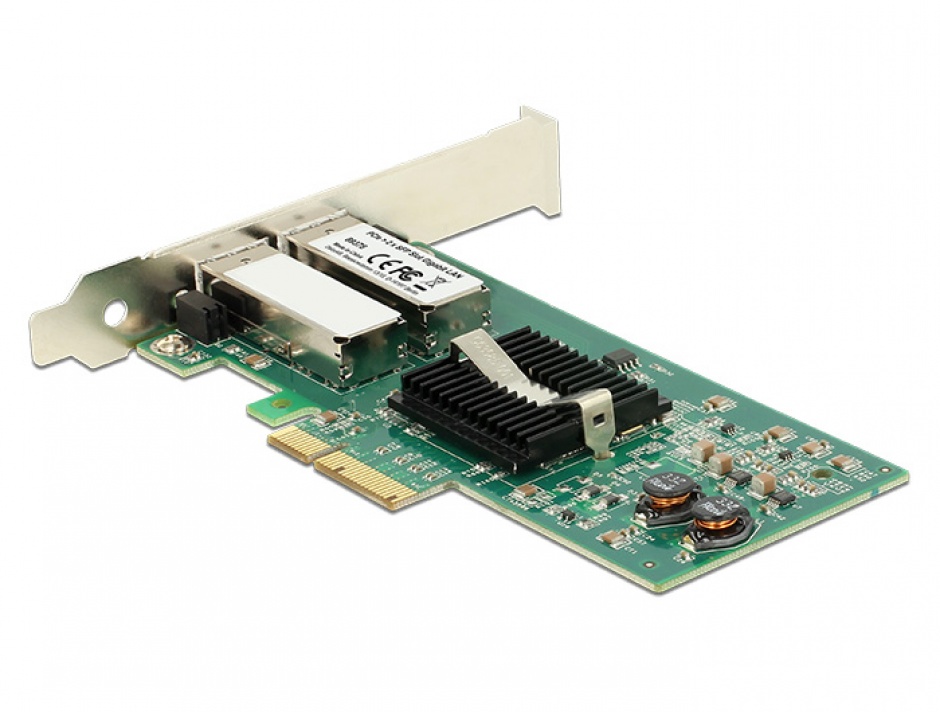 Imagine PCI Express la 2 x SFP Slot Gigabit LAN, Delock 89376