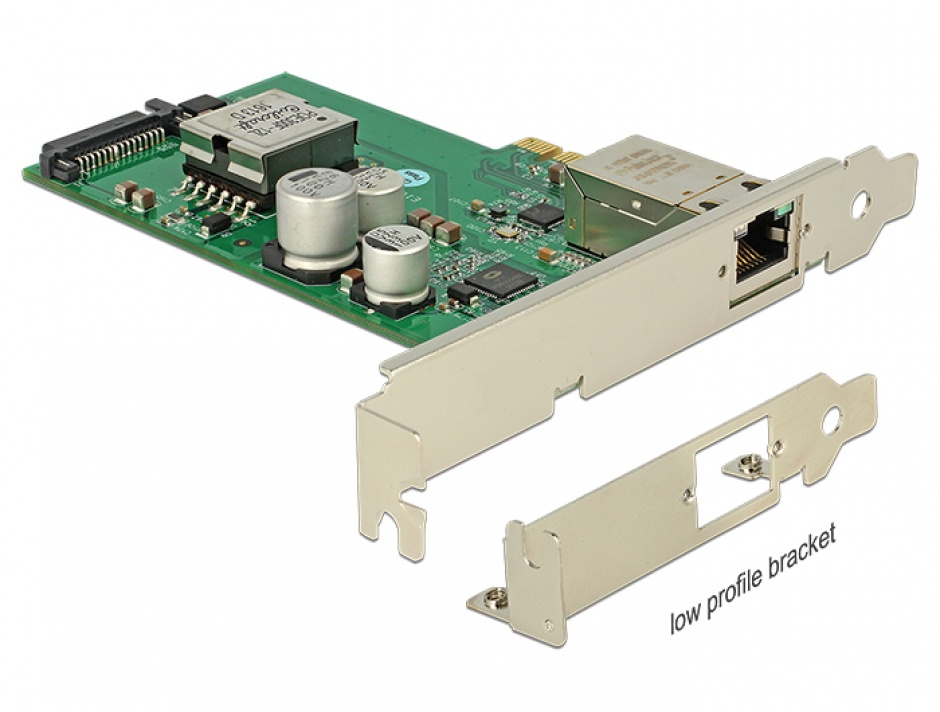 Imagine PCI Express cu 1 port Gigabit LAN PoE+ RJ45, Delock 89594