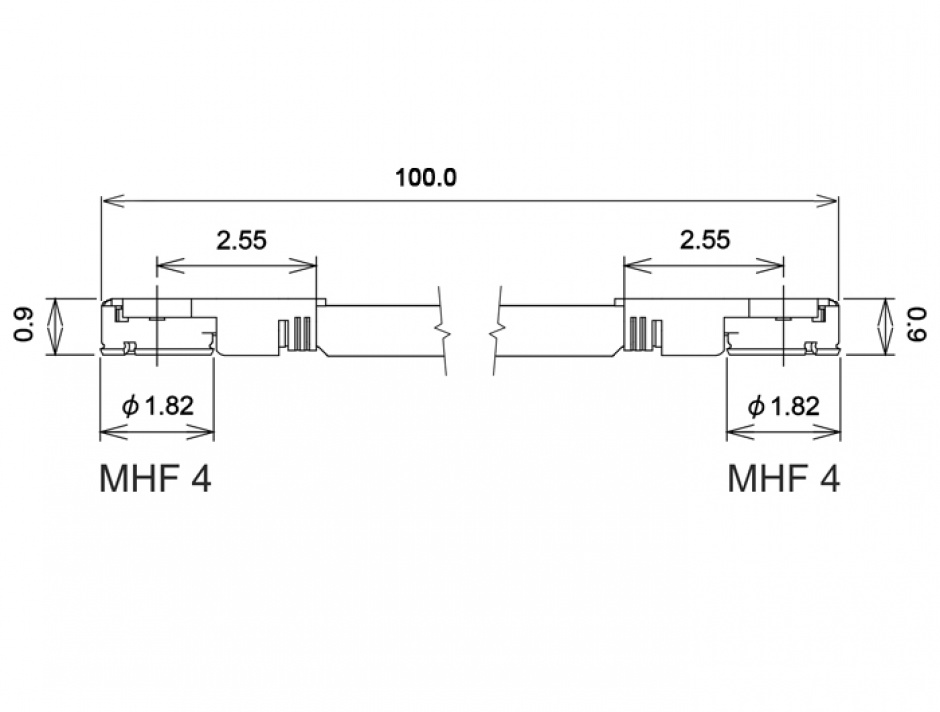 Imagine Cablu antena MHF IV/HSC MXHP32 plug la MHF IV/HSC MXHP32 plug 10cm 1.13, Delock 89642