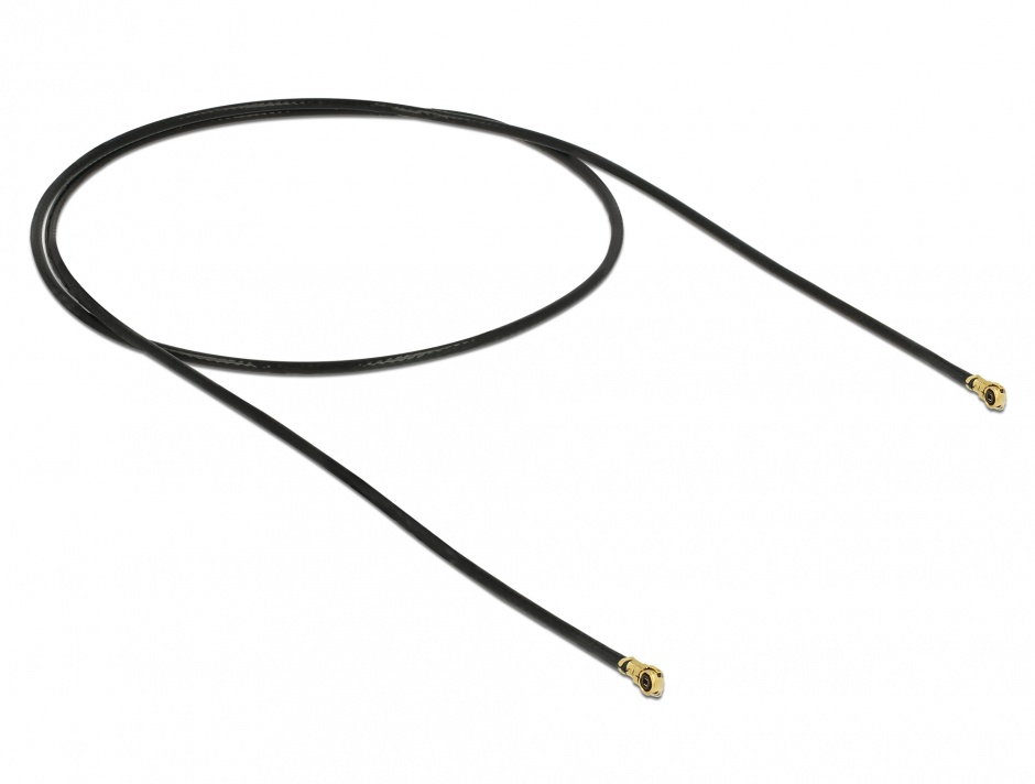 Imagine Cablu antena MHF IV/HSC MXHP32 plug la MHF IV/HSC MXHP32 plug 40cm 1.13, Delock 89645