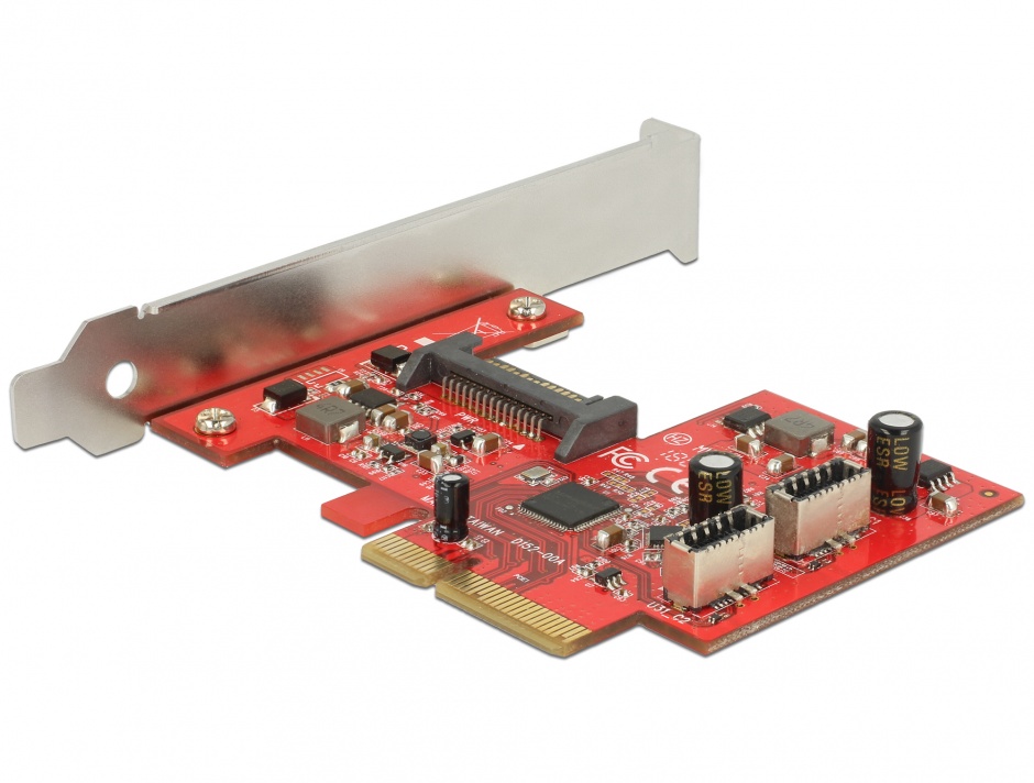 Imagine PCI Express la 2 x USB 3.1 Gen 2 key A 20 pini, Delock 89906