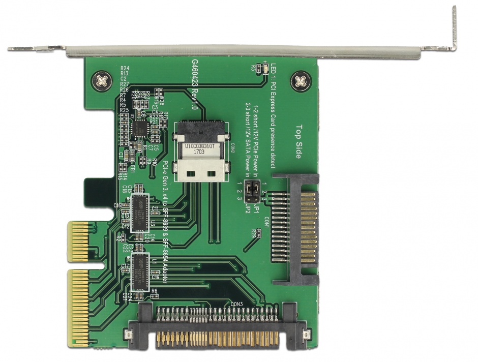 Imagine PCI Express U.2 NVMe la 1 x SFF-8654 4i + 1 x SFF-8639 LPFF, Delock 89921