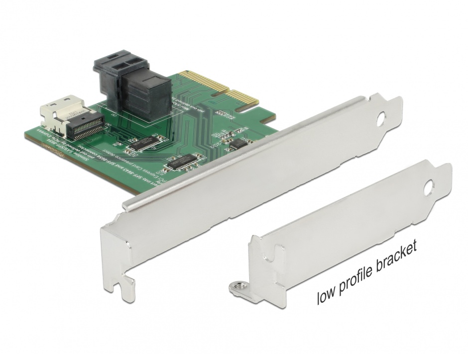 Imagine PCI Express U.2 NVMe la 1 x SFF-8654 4i + 1 x SFF-8643 LPFF, Delock 89923