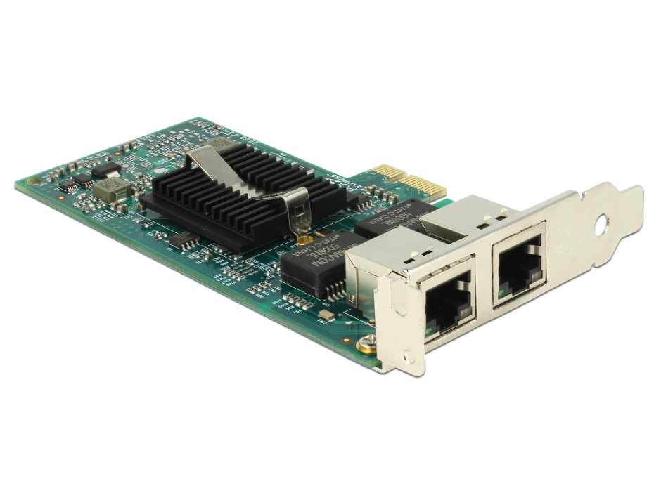 Imagine PCI Express la 2 x Gigabit LAN chipset Intel 82576, Delock 89944