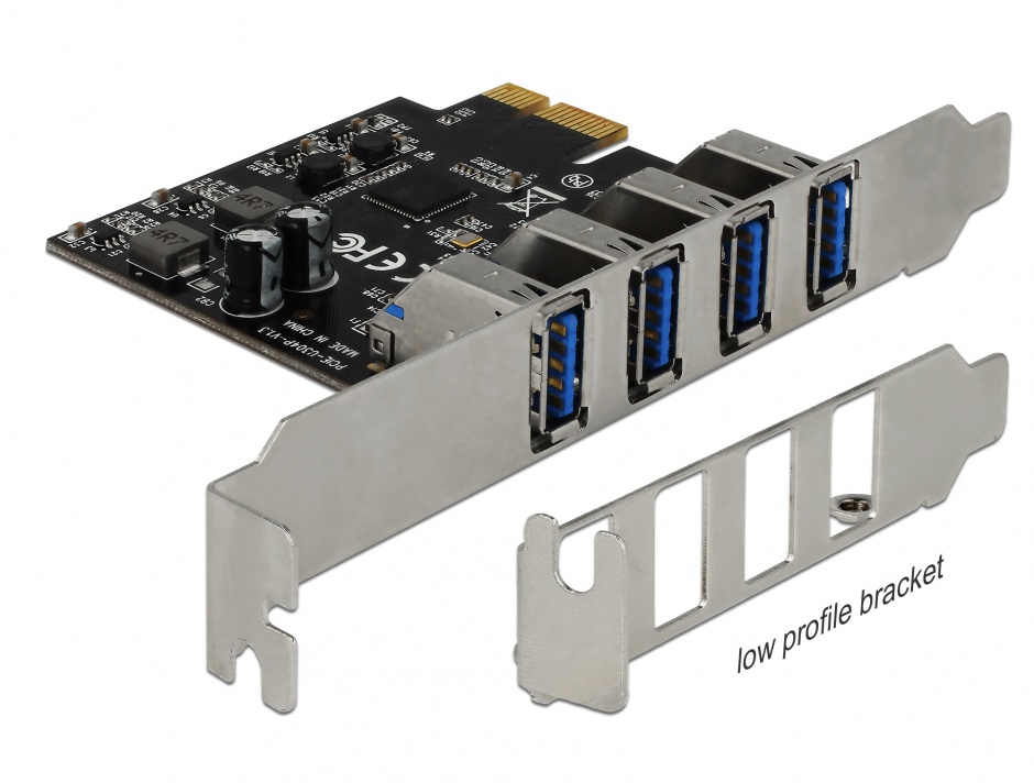 Imagine PCI Express cu 4 porturi USB 3.0 (pentru Mac), Delock 90304