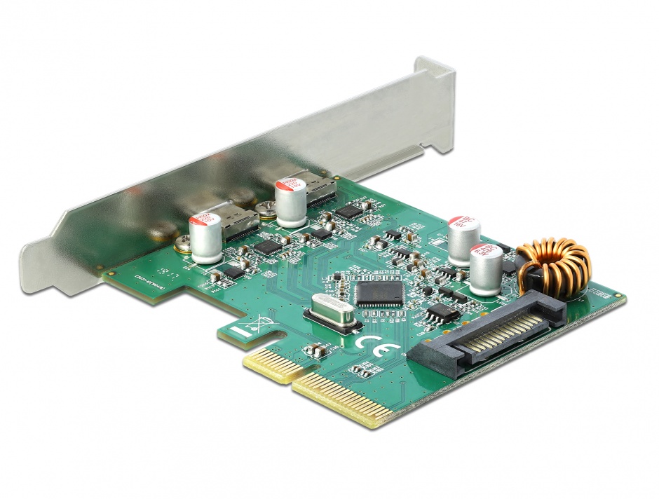 Imagine PCI Express cu 2 x SuperSpeed USB 10 Gbps (USB 3.1 Gen 2) USB-C, Delock 90397