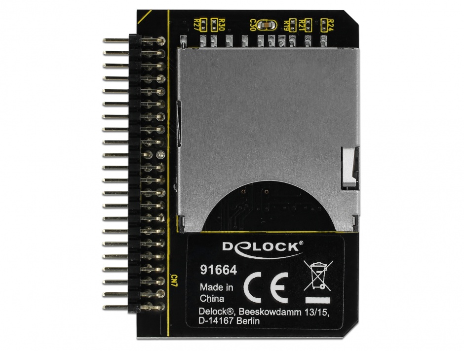 Imagine Convertor IDE 44 pini la card SD, Delock 91664