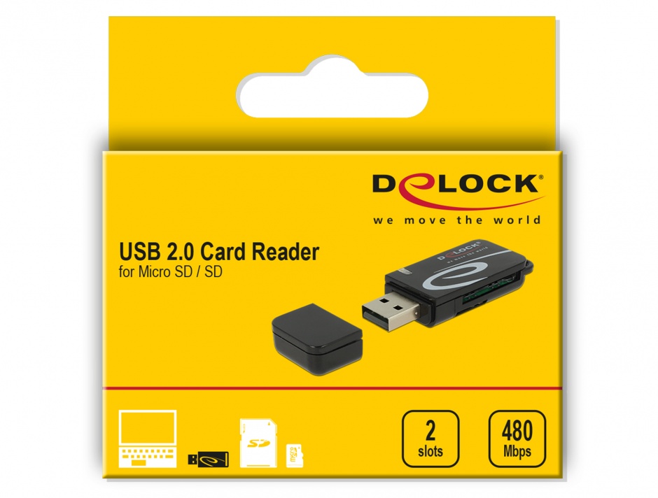 Imagine Cititor de carduri USB 2.0 20 in 1, Delock 91667