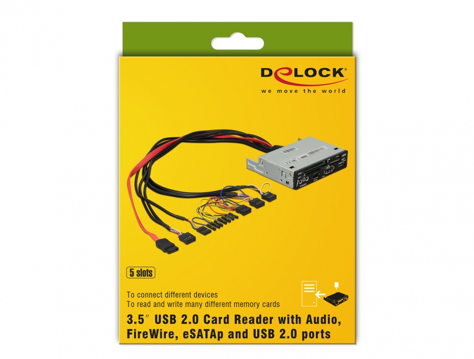 Imagine Card reader intern 3.5 all in one, Delock 91669
