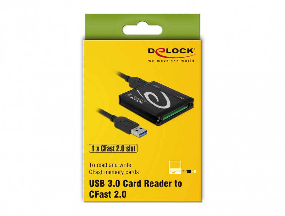 Imagine Cititor de carduri USB 3.0 la CFast, Delock 91686