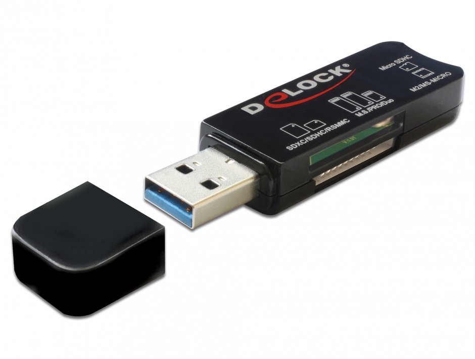 Imagine Card Reader USB 3.0 cu 3 sloturi 40 in 1, Delock 91718