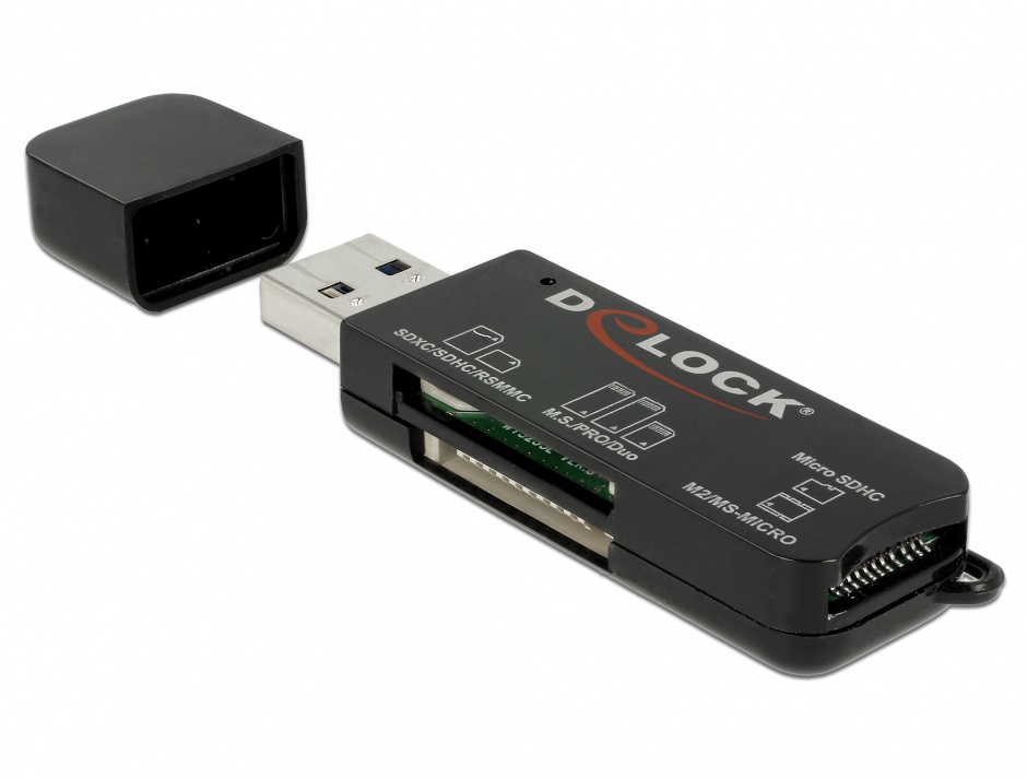 Imagine Card Reader USB 3.0 cu 3 sloturi 40 in 1, Delock 91718
