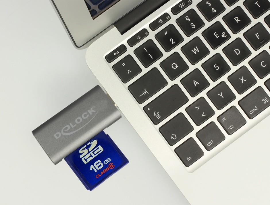 Imagine Cititor de carduri USB tip C 3.1 la SDHC / MMC + Micro SD, Delock 91742