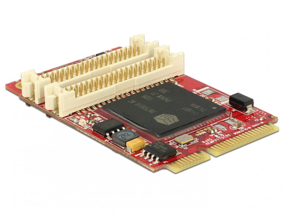 Imagine MiniPCIe I/O PCIe full size adaptor grafic pentru VGA / DVI / HDMI -40 °C ~ 85 °C, Delock 95255