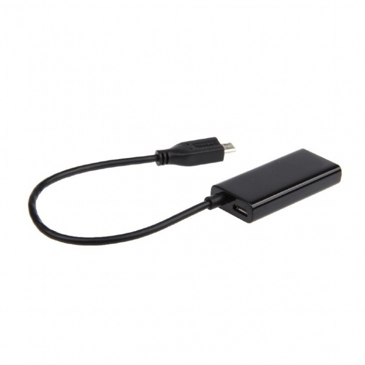 Imagine Adaptor micro USB MHL la HDMI T-M 5 pini, Gembird A-MHL-002