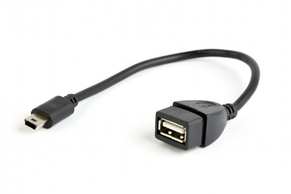 Imagine Cablu mini USB la USB 2.0 T-M OTG 0.15m, Gembird A-OTG-AFBM-002