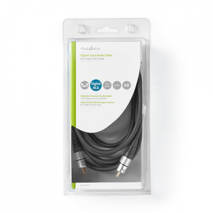 Imagine Cablu audio digital coaxial RCA T-T 2.5m, CAGC24170AT25