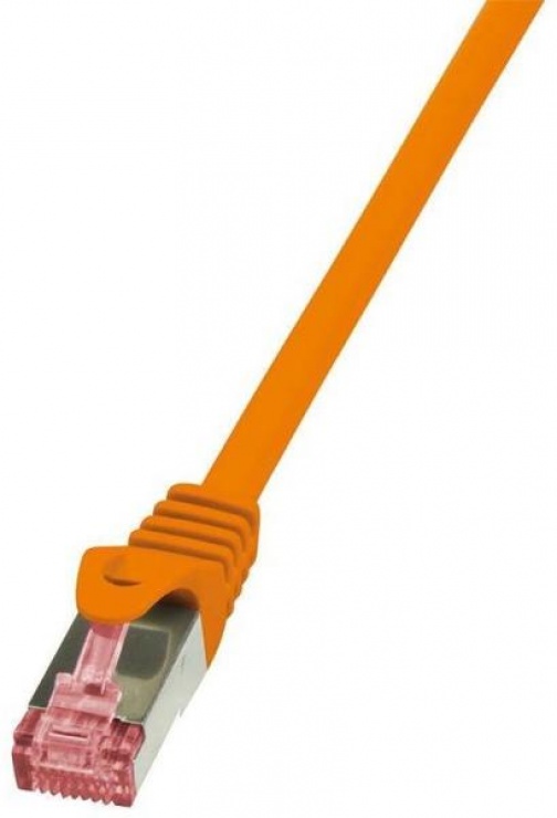 Imagine Cablu de retea RJ45 SFTP cat6 LSOH 10m Orange, Logilink CQ2098S