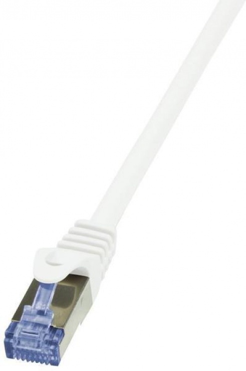 Imagine Cablu de retea S/FTP RJ45 CAT.6A LSOH 30m Alb, Logilink CQ3121S