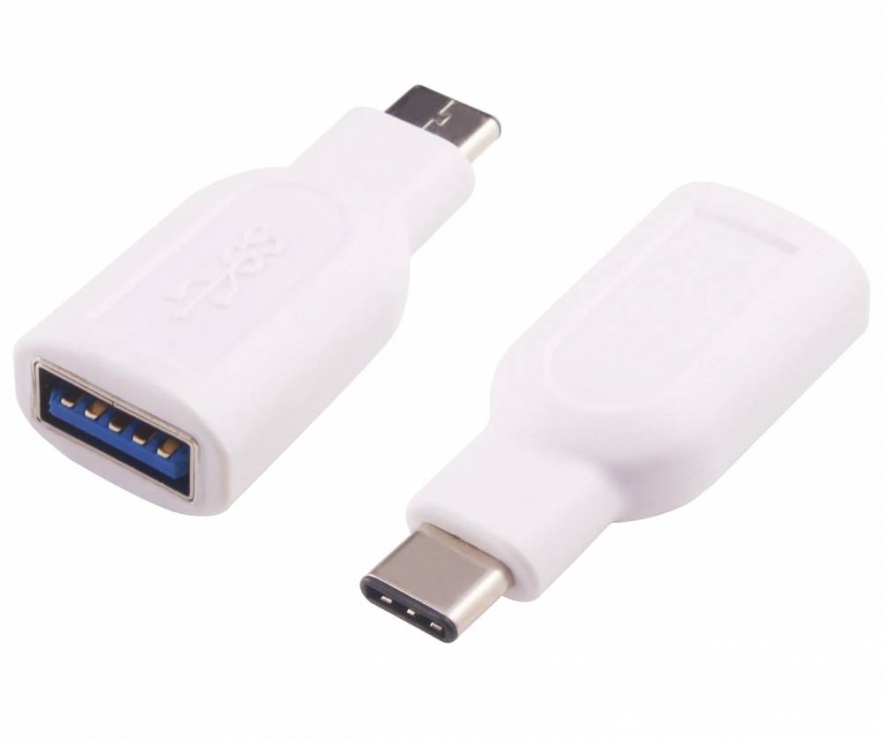 Imagine Adaptor USB-A 3.0 la USB-C T-M Alb, Goobay 66262