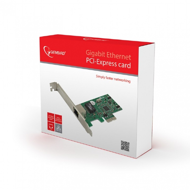 Imagine  Placa de retea PCI Express Gigabit, Gembird NIC-GX1