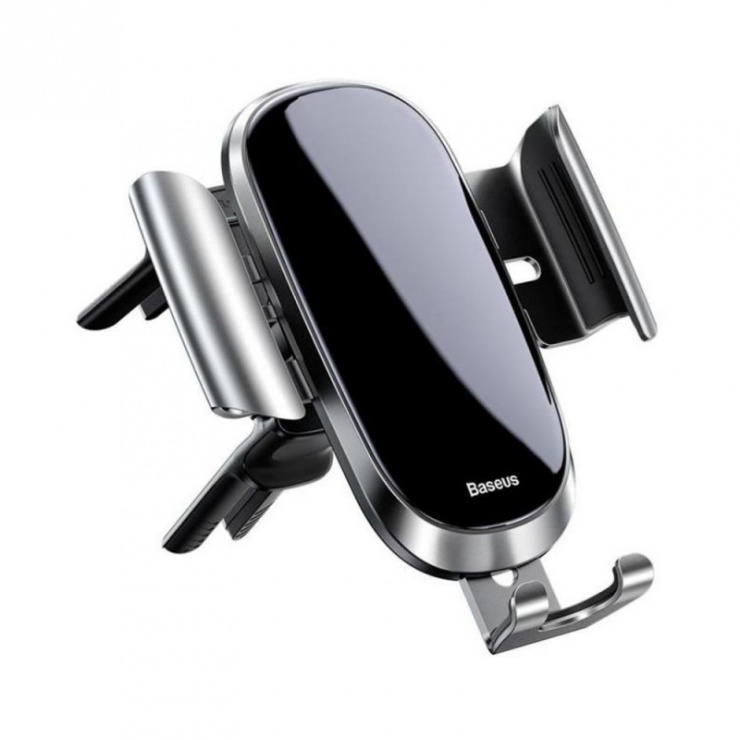 Imagine Suport auto magnetic pentru smartphone cu montare ventilator Argintiu, Baseus FutureGravity