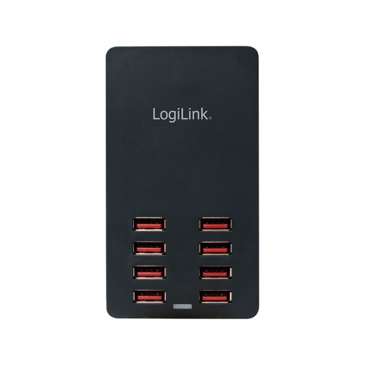Imagine Incarcator priza cu 8 x USB 6.4A / 44W, Logilink PA0140
