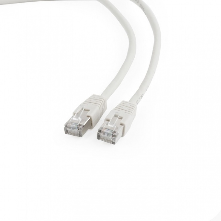 Imagine Cablu de retea RJ45 FTP cat6 0.25m Alb, Gembird PP6-0.25M/W  