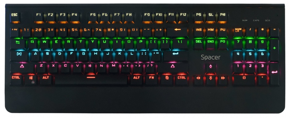 Imagine Tastatura mecanica USB anti-spill Negru, Spacer SPKB-MK-01