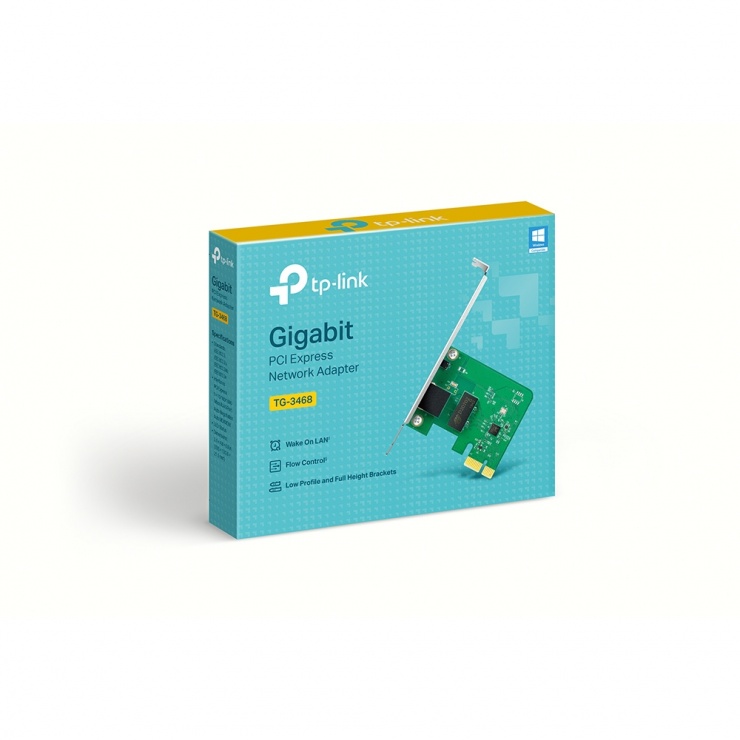 Imagine Placa de retea PCI Express Gigabit, TP-LINK TG-3468
