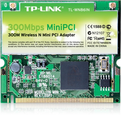 Imagine Placa Retea Wireless mini PCI 300Mbps, TP-LINK TL-WN861N