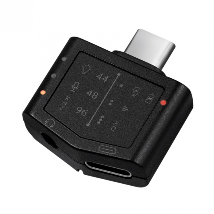 Imagine Adaptor audio USB-C la jack stereo 3.5mm cu EQ + PD 96 kHz / 24 bit DAC, Logilink UA0362