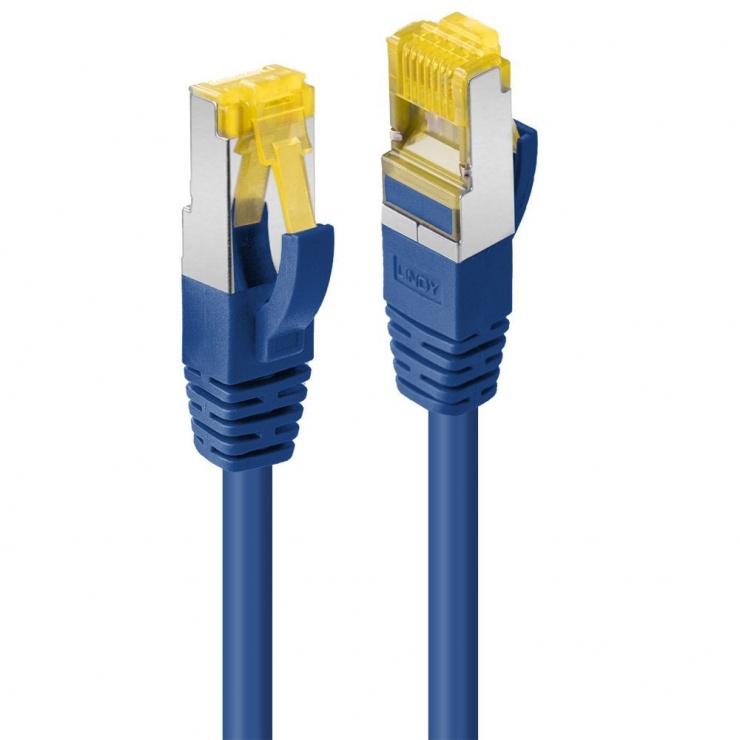 Imagine Cablu de retea S/FTP cat 7 LSOH cu mufe RJ45 Albastru 3m, Lindy L47280