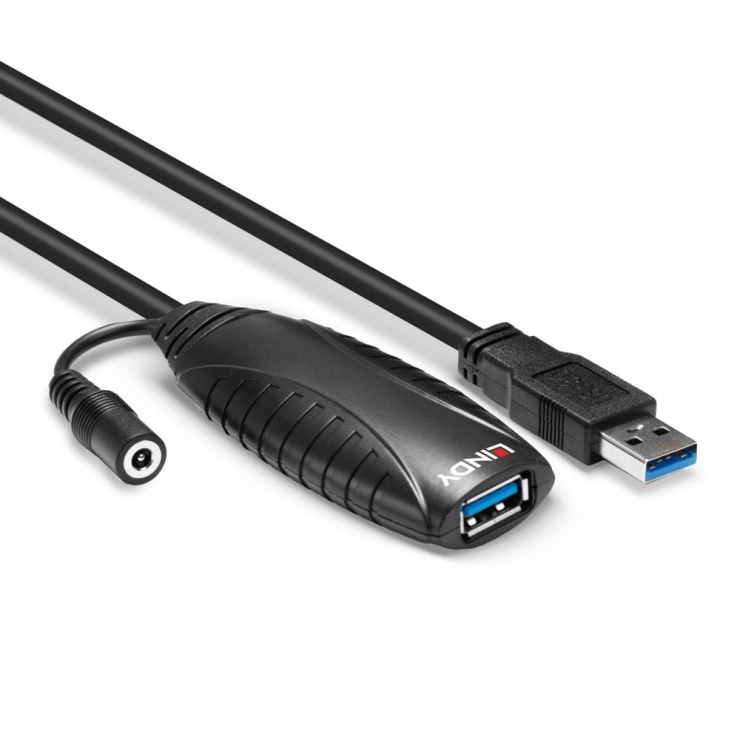 Imagine Cablu prelungitor activ USB 3.0 M-T 10m, Lindy L43156